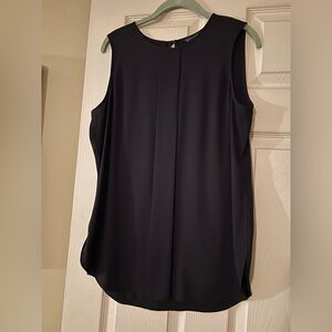 White House Black Market Classic Black Sleeveless Blouse